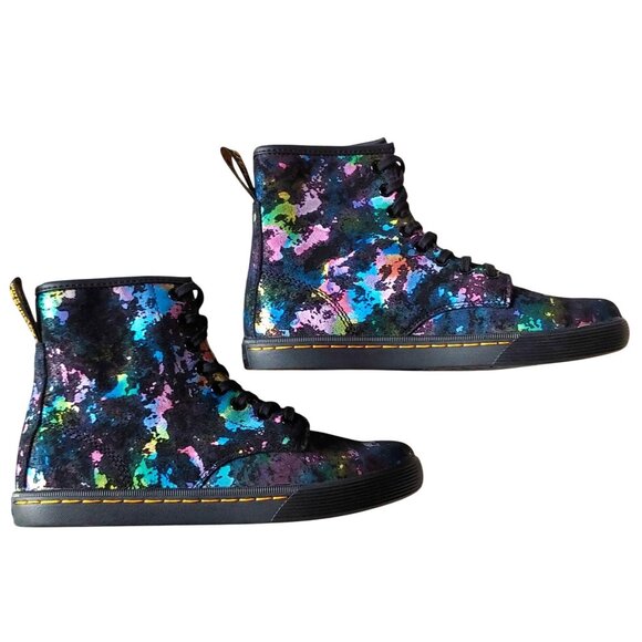 Dr. Martens 1460 Pascal Rainbow Tutti Frutti Lace Up Boots W6 Colorful Bold Arts - Picture 5 of 12